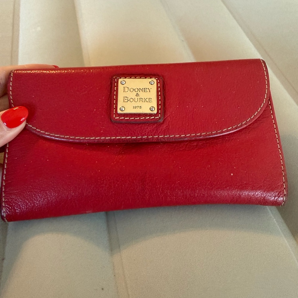 Dooney & Bourke Cherry Red Leather Wallet